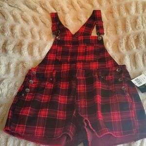 New with tags HT plaid shortall's